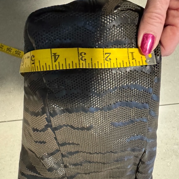 Roberto Cavalli Black Laser Cut Zebra Print Hobo Bag - Picture 8 of 8